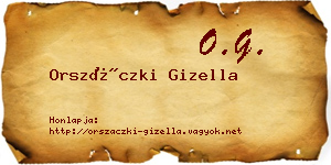 Orszáczki Gizella névjegykártya